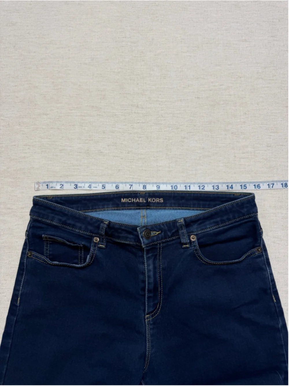 Michael Kors Womens Izzy Skinny Blue Denim Jeans Blue Size 10 Classic Preppy